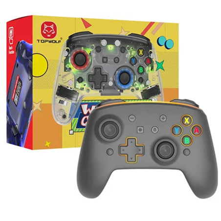 CONTROLLER BT NINTENDO SWITCH BLACK LED HS-SW568A