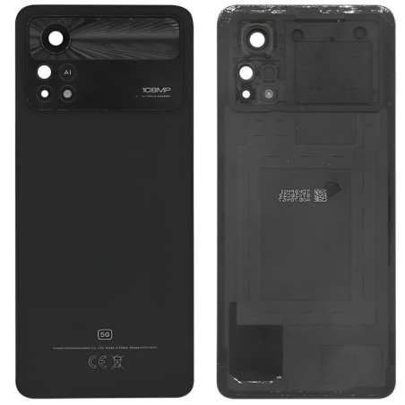 COVER BATTERY POCO X4 PRO 5G BLACK  CAMERA GLASS 