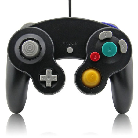 WIRED CONTROLLER NINTENDO GAME CUBE BLACK