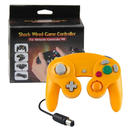 WIRED CONTROLLER NINTENDO GAME CUBE LIGHT ORANGE