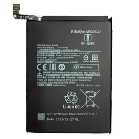 BATTERY BM54 XIAOMI REDMI NOTE 9T