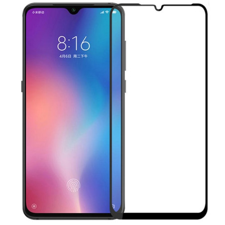 CRISTAL TEMPLADO XIAOMI MI 9 NEGRO