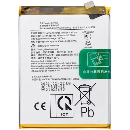 BATTERY BLP815 ONEPLUS NORD N10 5G