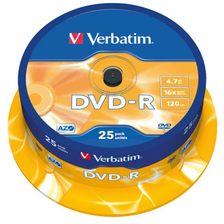 DVD-R 4 7GB VERBATIM  TARRINA 25 