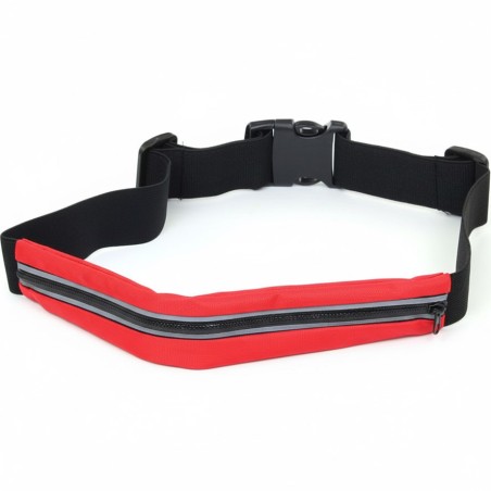 Riñonera deportiva para correr / andar color rojo cremallera telefono movil cintura