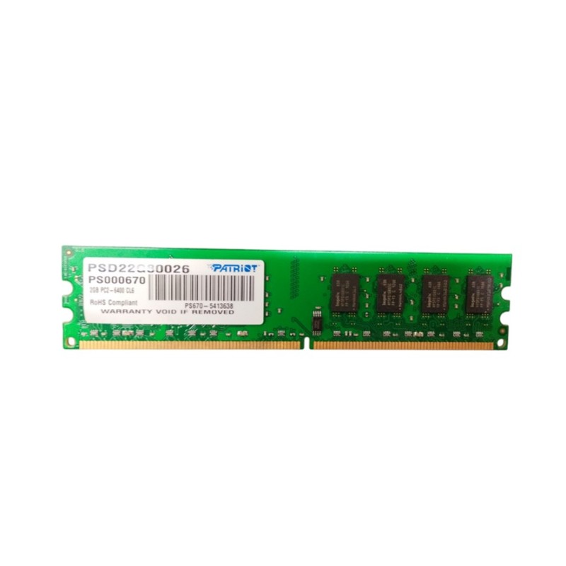 MEMORIA RAM 2GB 1Rx8 PATRIOT