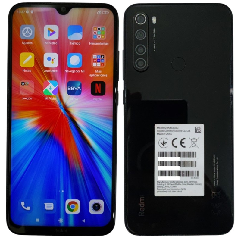 XIAOMI REDMI NOTE 8  2021  64GB 4GB NEGRO