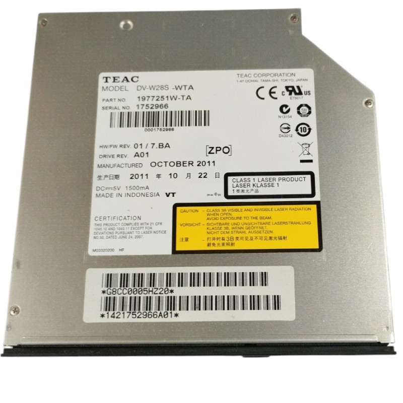 Grabadora DVD Toshiba Tecra A11-1k2