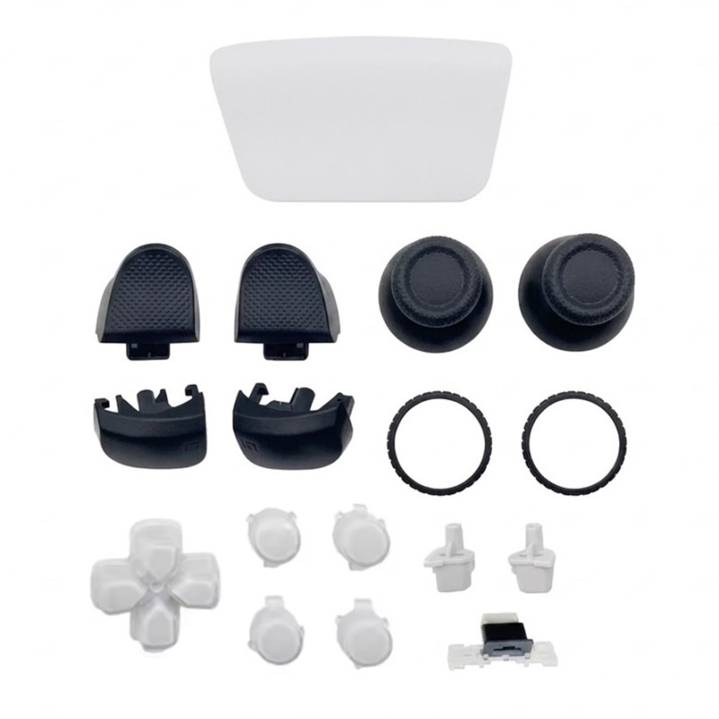 Set botones color blanco negro compatible con mando Sony PS5 V3 BDM-030 repuesto