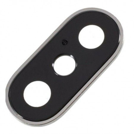 CAMERA GLASS   FRAME IPHONE X SILVER