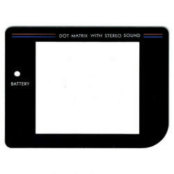 FRONT GLASS GAME BOY CLASSIC BLACK  PLASTIC 