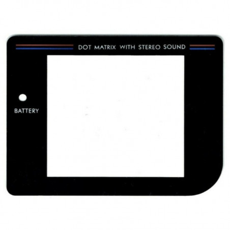 Pantalla frontal compatible para Game Boy clasica de plastico marco color negro