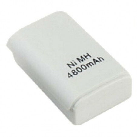 Bateria compatible para mando Xbox 360 4800mah 3.7v color blanco