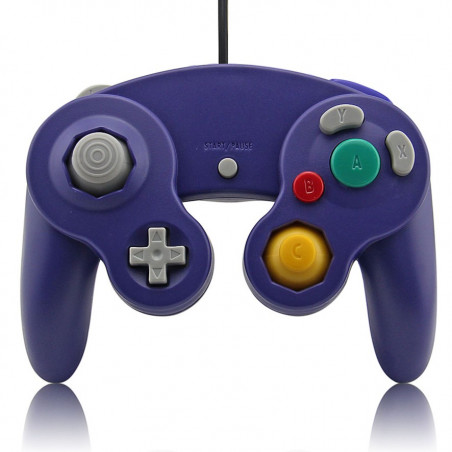 WIRED CONTROLLER NINTENDO GAME CUBE BLUE PURPLE