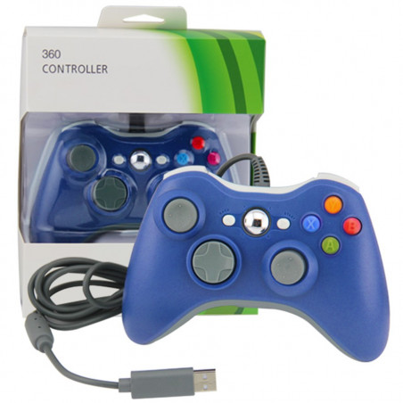 CONTROLLER WIRED XBOX 360 BLUE