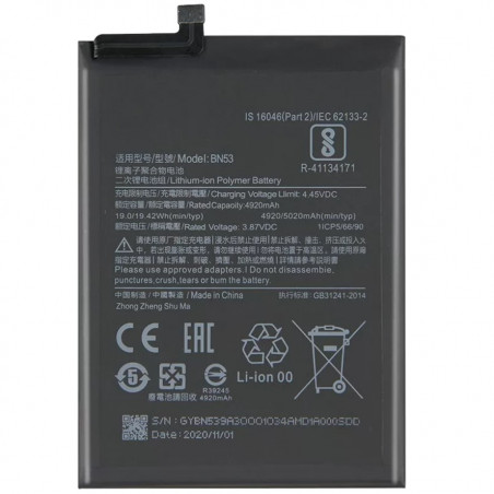 BATTERY XIAOMI BN53 REDMI NOTE 9 PRO