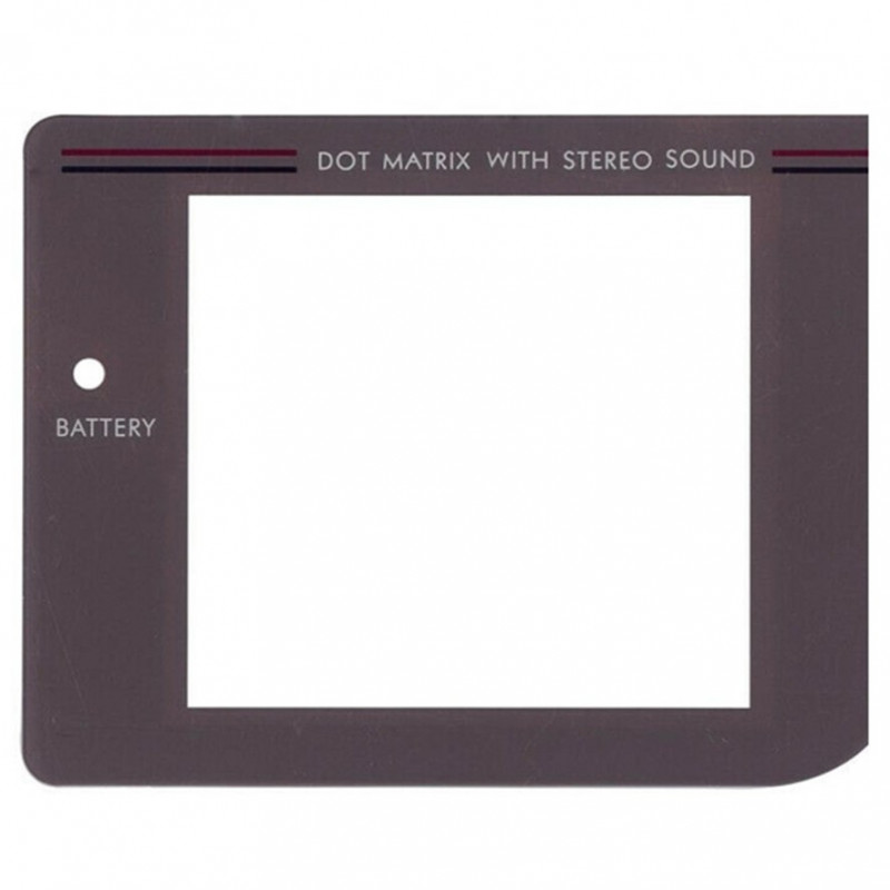 FRONT GLASS GAME BOY CLASSIC GREY  PLASTIC 