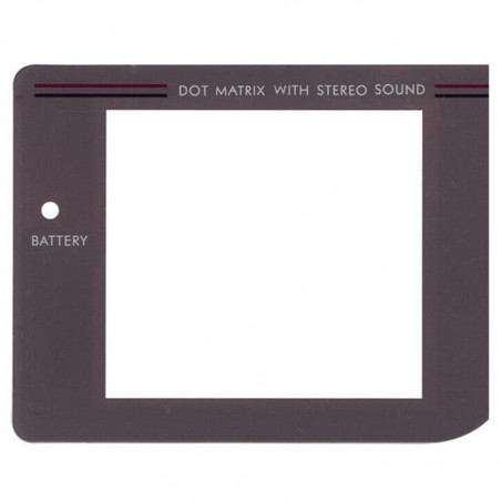 Pantalla frontal compatible para Game Boy clasica de plastico marco color gris
