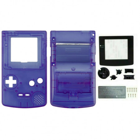 FULL HOUSING GAME BOY COLOR CLEAR DARK PURPLE