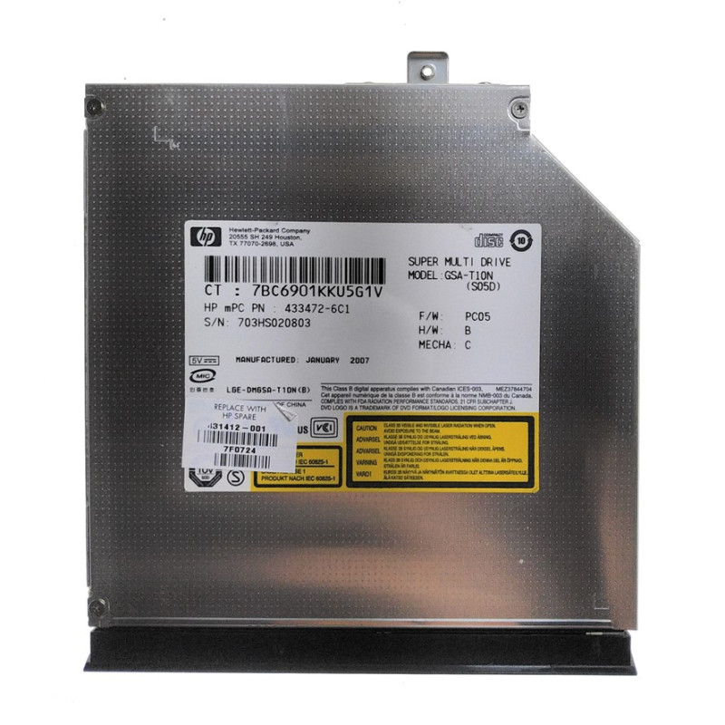 GRABADORA DVD HP GSA-T10N GRABADORA DVD HP GSA-T10N