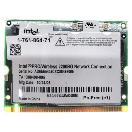 MÓDULO WIFI INTEL PRO/WIRELESS 2200BG